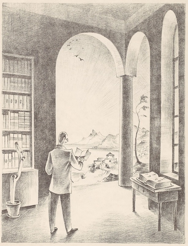 Der Schriftsteller by Франц Седлачек — digital art print download