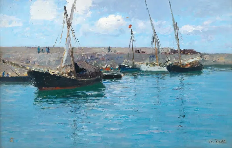 The Landing Pier In Krems — Alfred Zoff