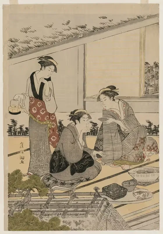 Women in a Tea House — Kubo Shunman