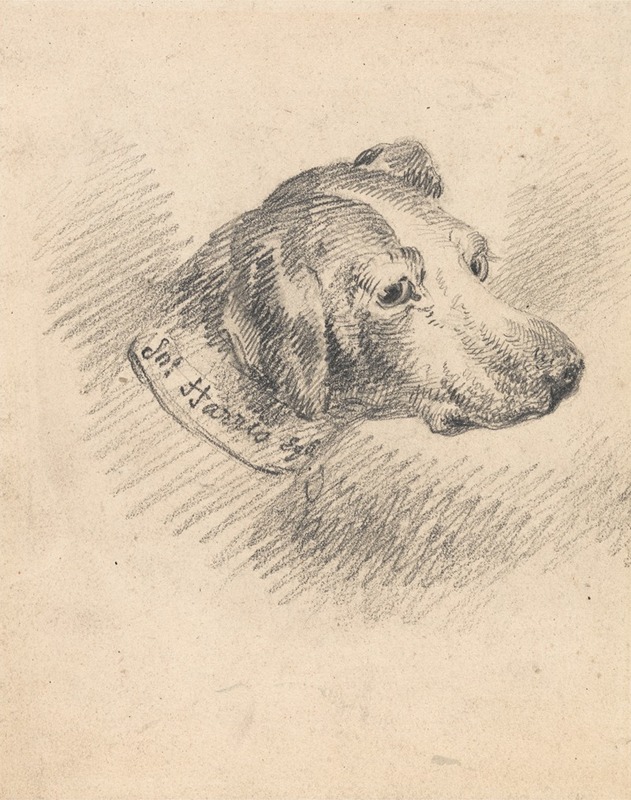 Head of a Hound by Джордж Морланд — digital art print download