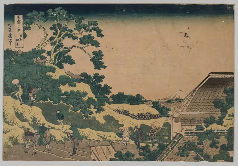 Fuji from Surugadai, in Yedo — Katsushika Hokusai