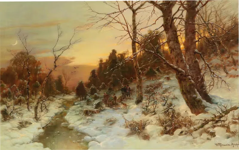 Woodworkers In A Winter Woodland — Désiré Thomassin