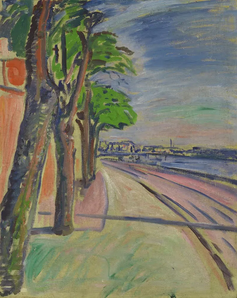 Trees By The Canal by Edvard Munch, 1908 — digital art print download