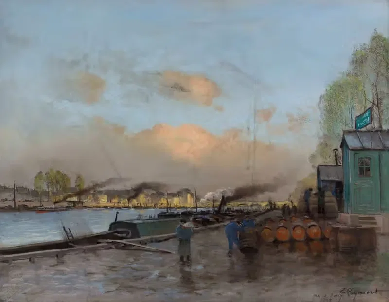 Le Quai De Bercy by Emile Cagniart, 1895 — digital art print download