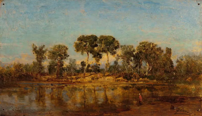 Рона между Арлем и Авиньоном by Феликс Зием, 1860-1865 — digital art print download
