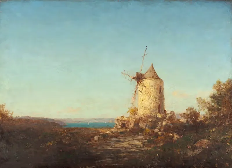 Moulin De Saint-Mitre, Près De Martigues — Félix Ziem