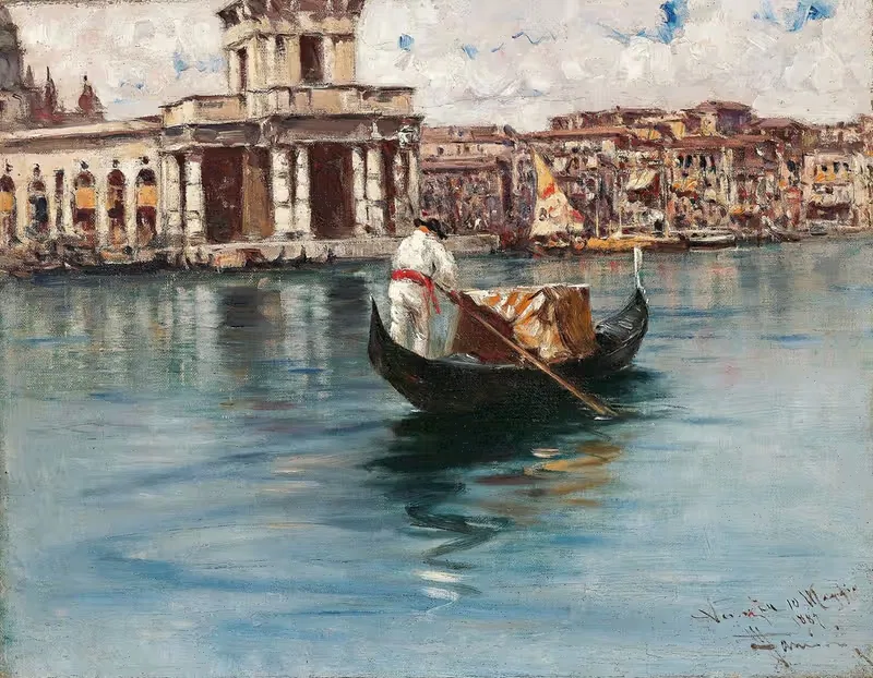 Canal Grande by Francesco Mancini, 1889 — digital art print download