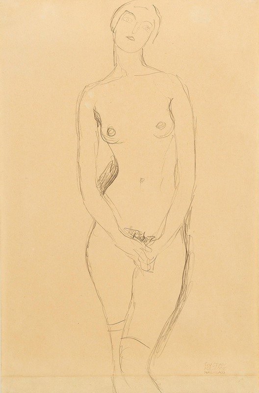 Standing female nude seen from the front — Густав Климт