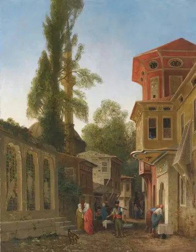 Квартал Константинополя by Жермен Фабиус Брест, 1857 — digital art print download