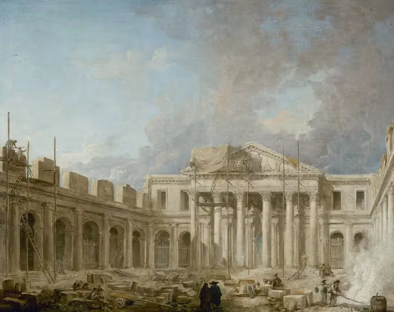 Школа хирургии в строительстве by Юбер Робер, 1773 — digital art print download