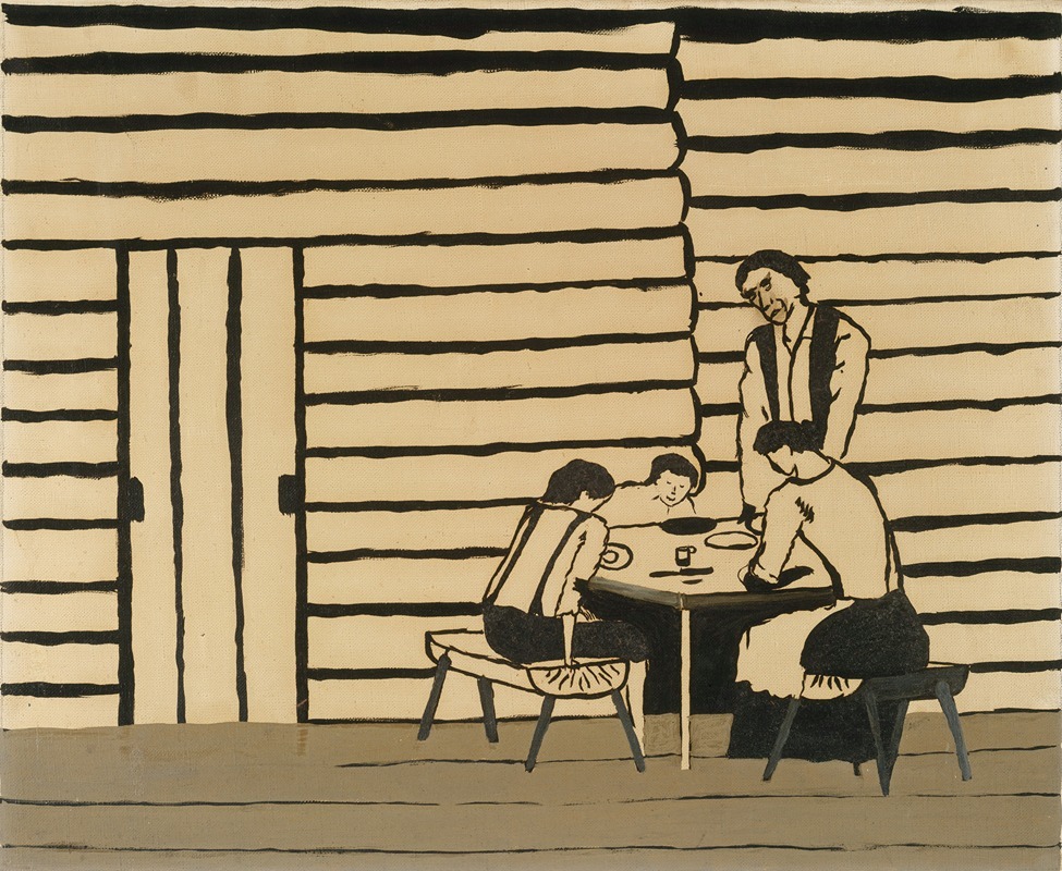 Family Supper (Saying Grace) by Хорас Пиппин, 1946 — digital art print download
