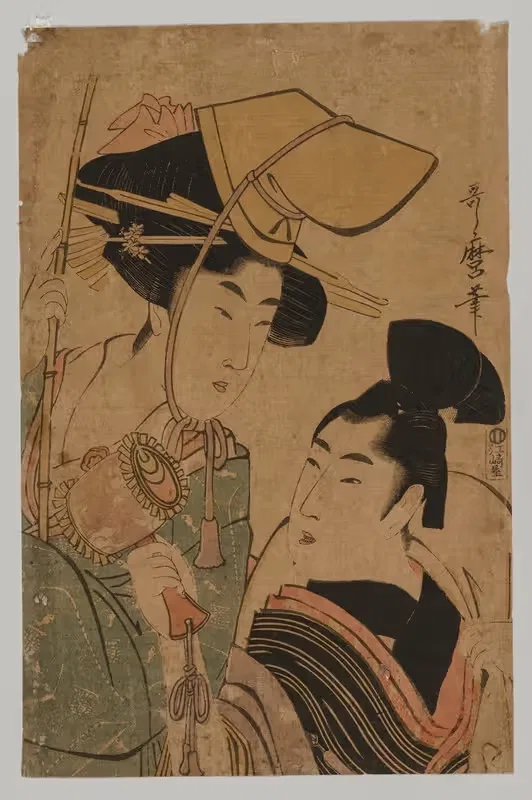 Женщина, представляющая удачу by Китагава Утамаро, 1753-1806 — digital art print download