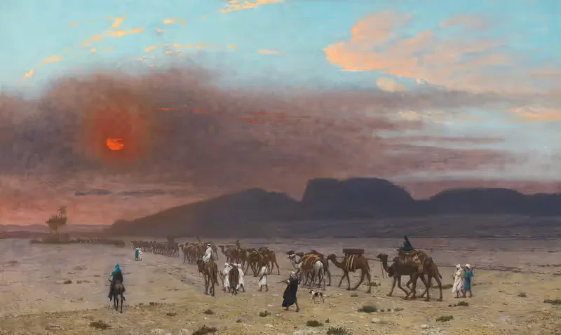 Caravane Dans Le Desert by Jean-Léon Gérôme — digital art print download