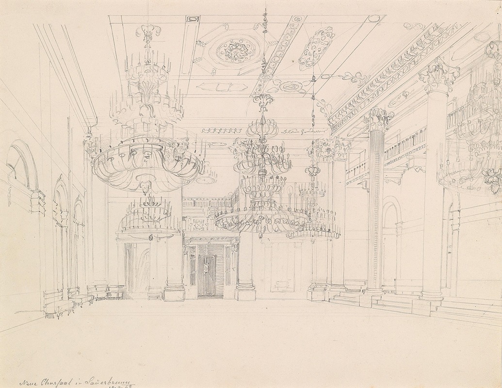 Der kleine Chursaal in Sauerbrunn — Johann Nepomuk Passini
