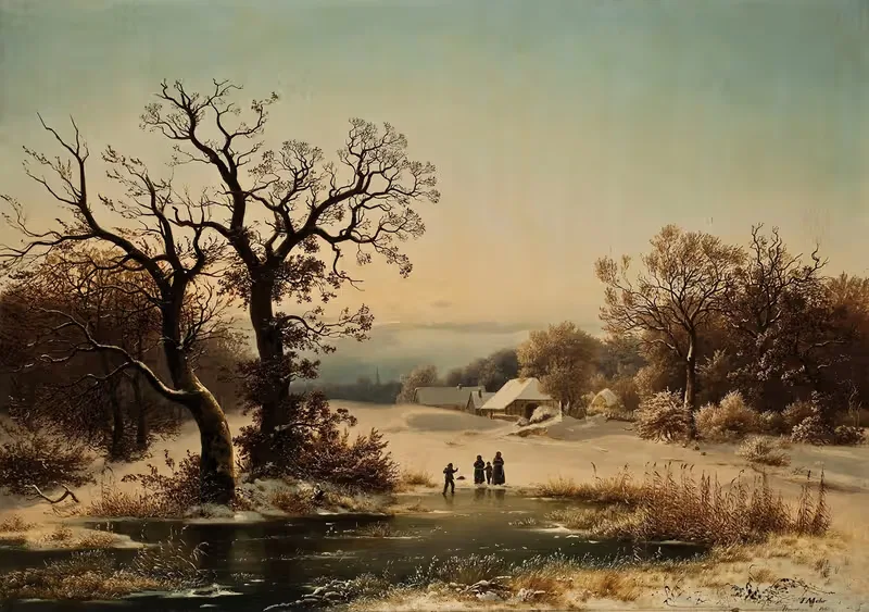 Зимний пейзаж из Бордесхольма by Иоганн Мёр, 1840 — digital art print download