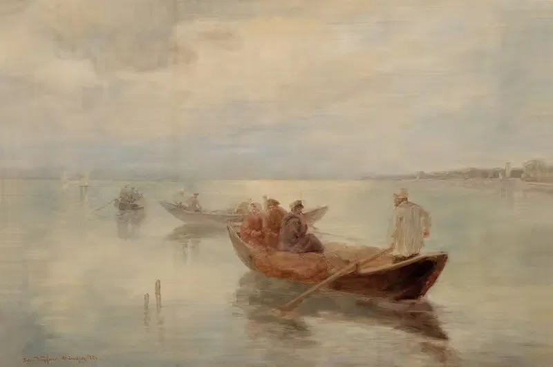 Выход рыбака by Иосиф Вопфнер, 1886 — digital art print download