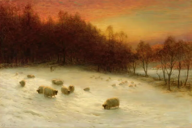 When The West With Evening Glows by Joseph Farquharson — digital art print download