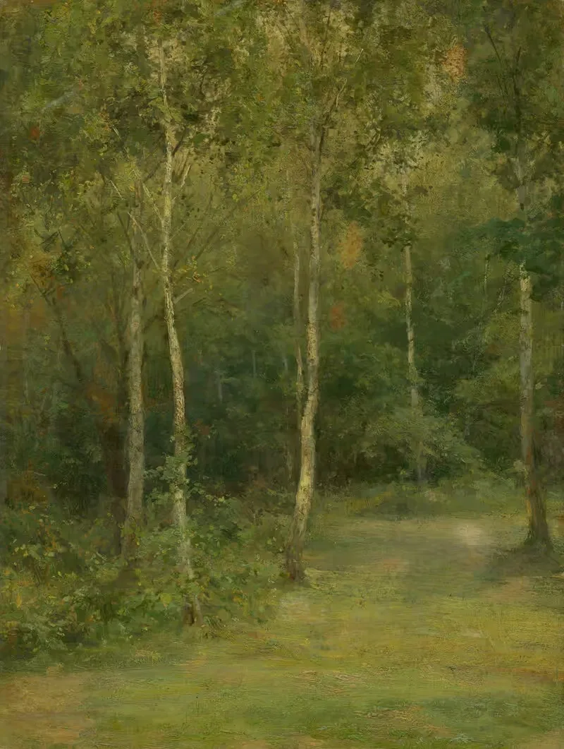 Wooded Landscape With Little Birches — Ľudovít Čordák