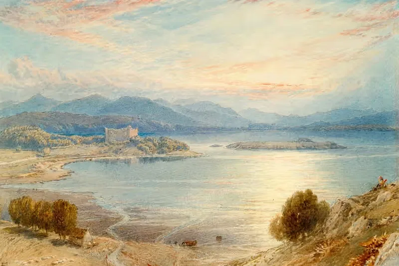 Loch Awe At Sunset by Myles Birket Foster, 1899 — digital art print download