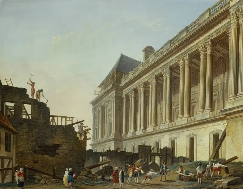 Dégagement de la colonnade du Louvre — Pierre-Antoine Demachy