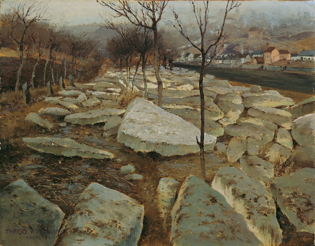 Ледяные поля у берега Таи by Теодор фон Хёрманн, 1891 — digital art print download