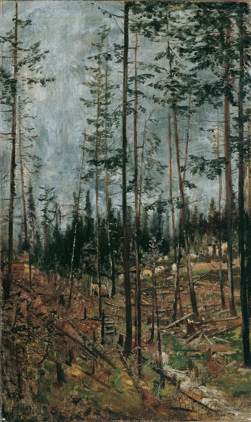 Waldschlag Bei Gödöllö by Theodor Von Hörmann, 1879 — digital art print download