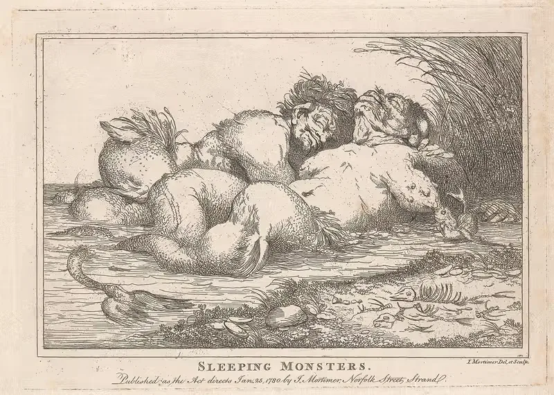 Спящие монстры by Джон Гамильтон Мортимер, 1780 — digital art print download