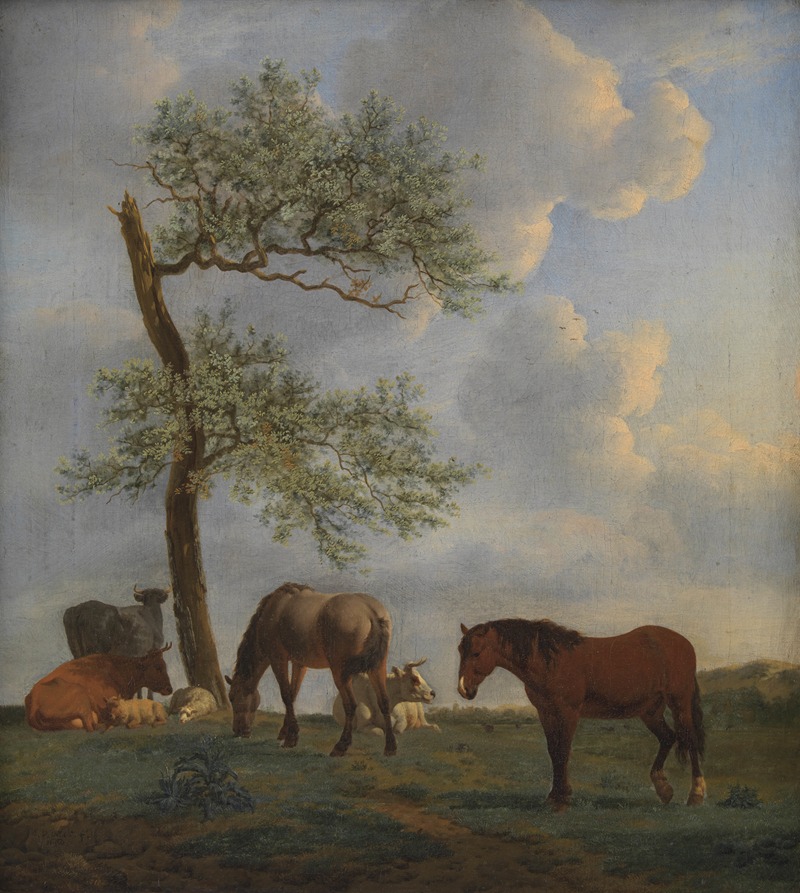 Pasture with Horses and Cattle by Адриан ван де Вельде, 1659 - 1660 — digital art print download