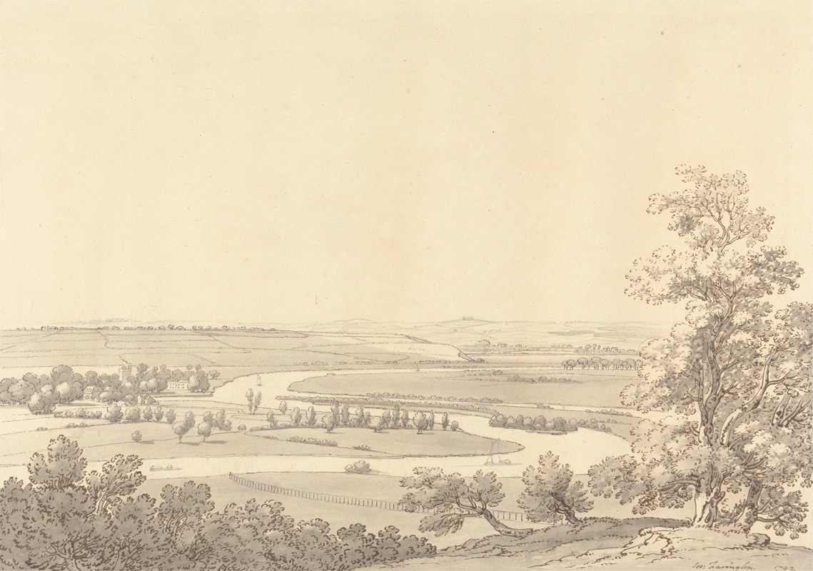 Cookham on the Thames, Berkshire by Джозеф Фарингтон, 1792 — digital art print download