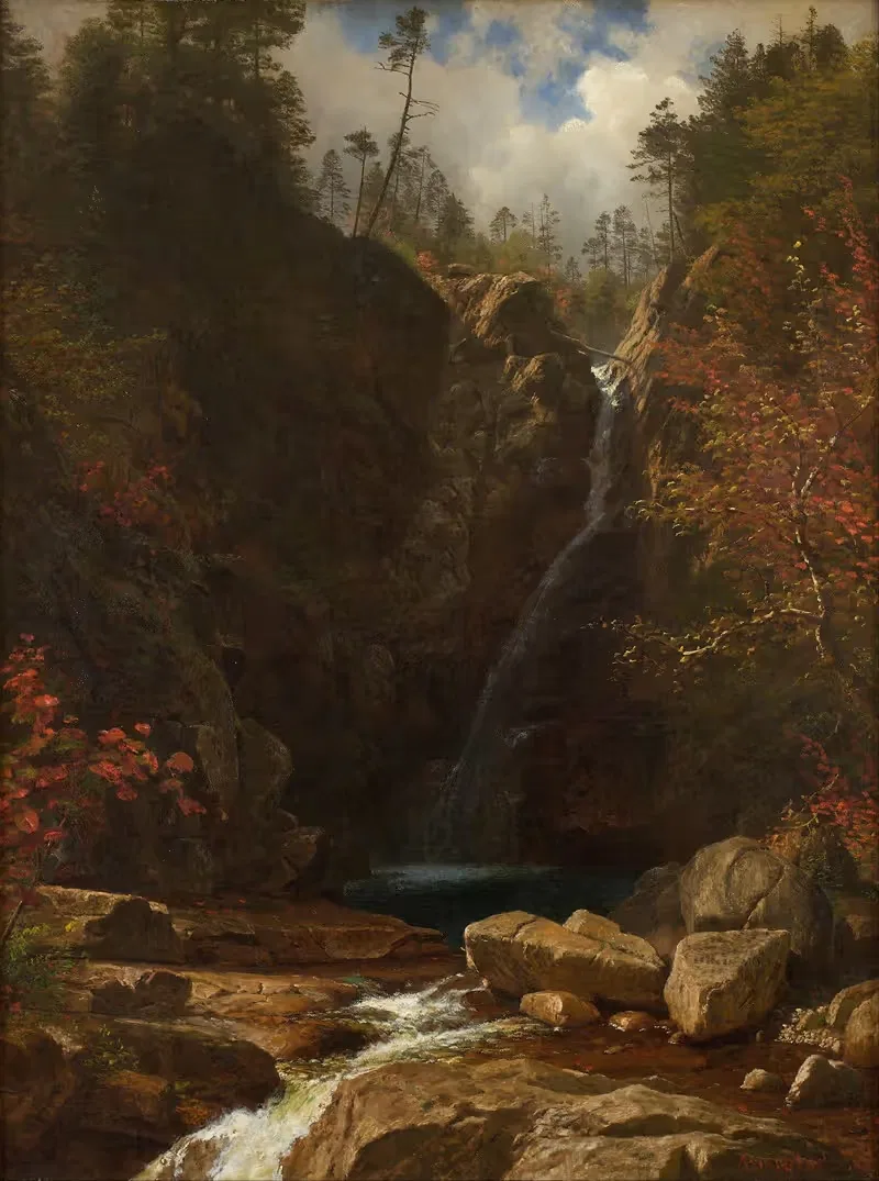Водопад Глен Эллис by Альберт Бирштадт — digital art print download