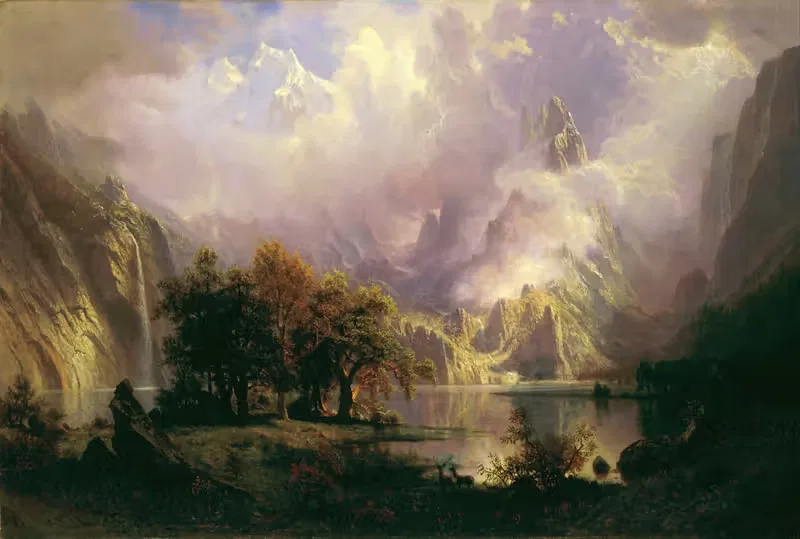 Rocky Mountain Landscape by Albert Bierstadt — digital art print download