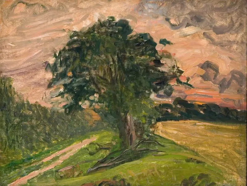 Aftenlandskab. Tisvilde by Albert Gottschalk, 1905 — digital art print download