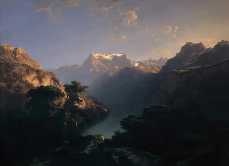 By the Lake of Uri — Alexandre Calame