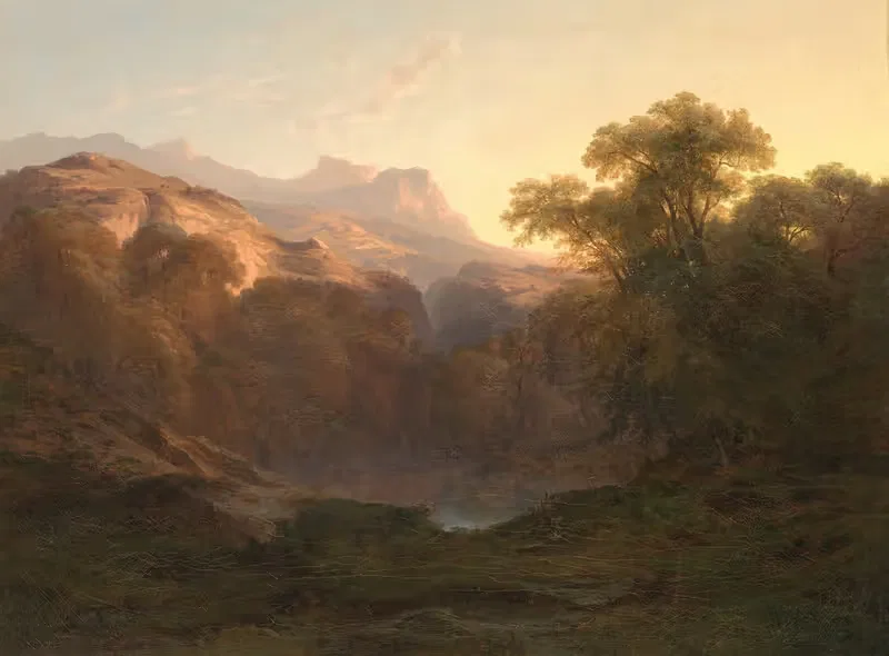 Гористый пейзаж by Александр Каламе, 1830-1847 — digital art print download