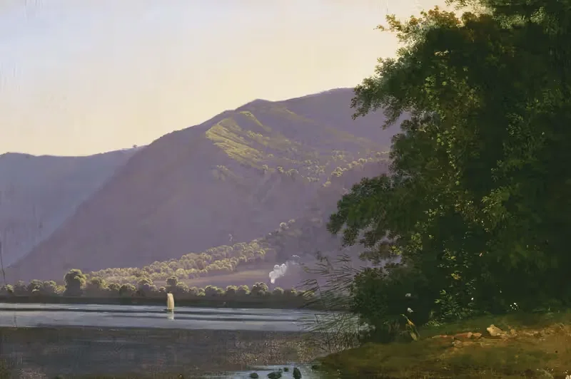 View of Lake Nemi — Antoine-Fèlix Boisselier