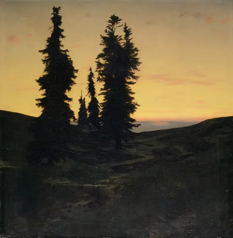 Еловые деревья by Арнольд Бёклин, 1849 — digital art print download