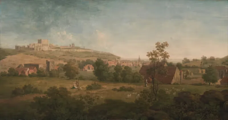 Landscape, with Dover Castle in the Distance — Arthur Nelson