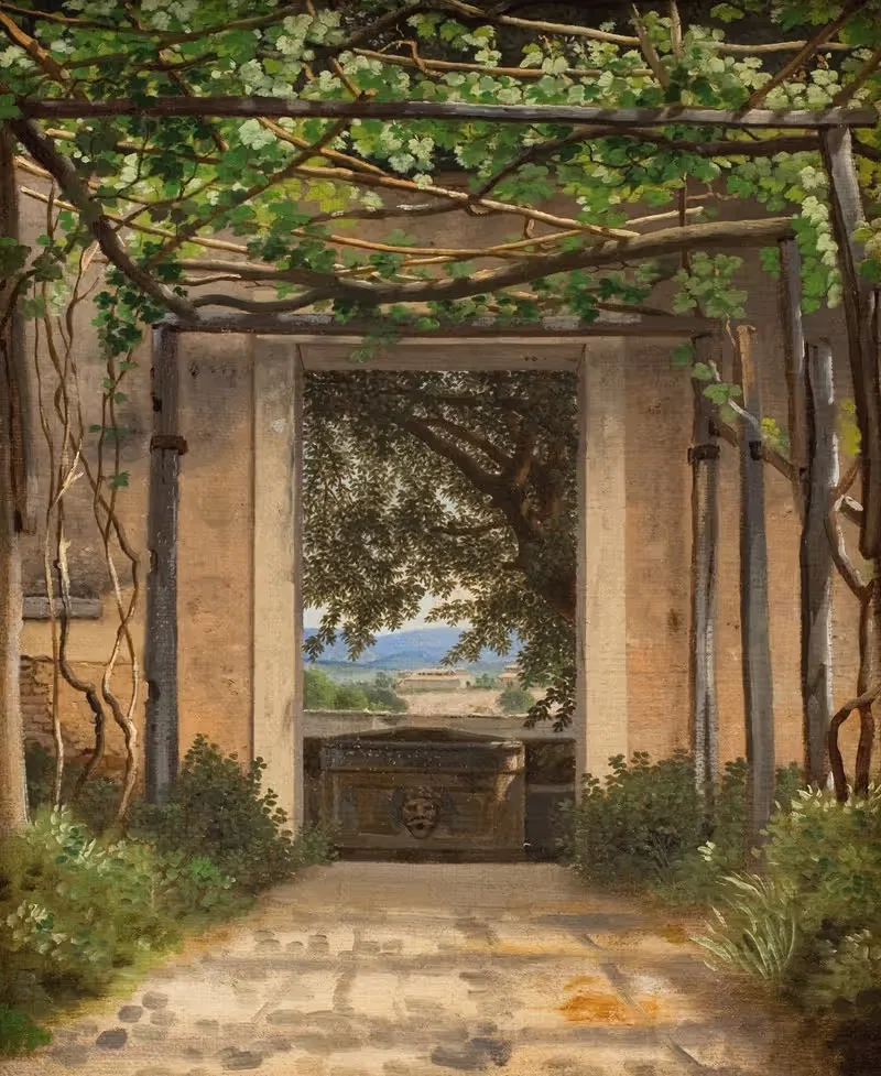 Пергола, Италия by Кристоффер Вильгельм Эккерсберг, 1814 – 1816 — digital art print download