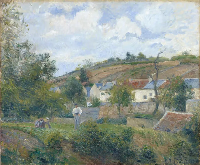A Corner of l'Hermitage, Pontoise — Camille Pissarro