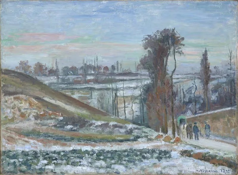 Snowy Landscape near l'Hermitage — Camille Pissarro