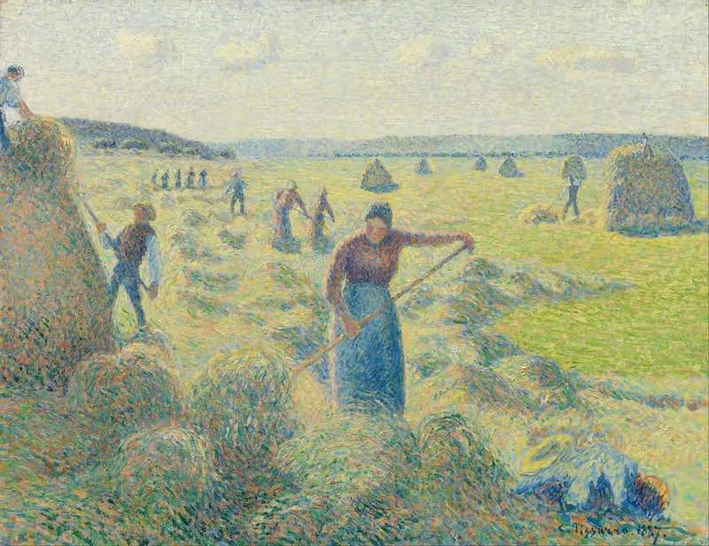 La Récolte des Foins, Éragny — Camille Pissarro