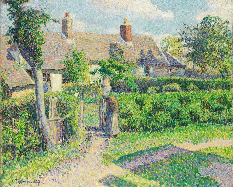 Peasants' houses, Eragny — Camille Pissarro