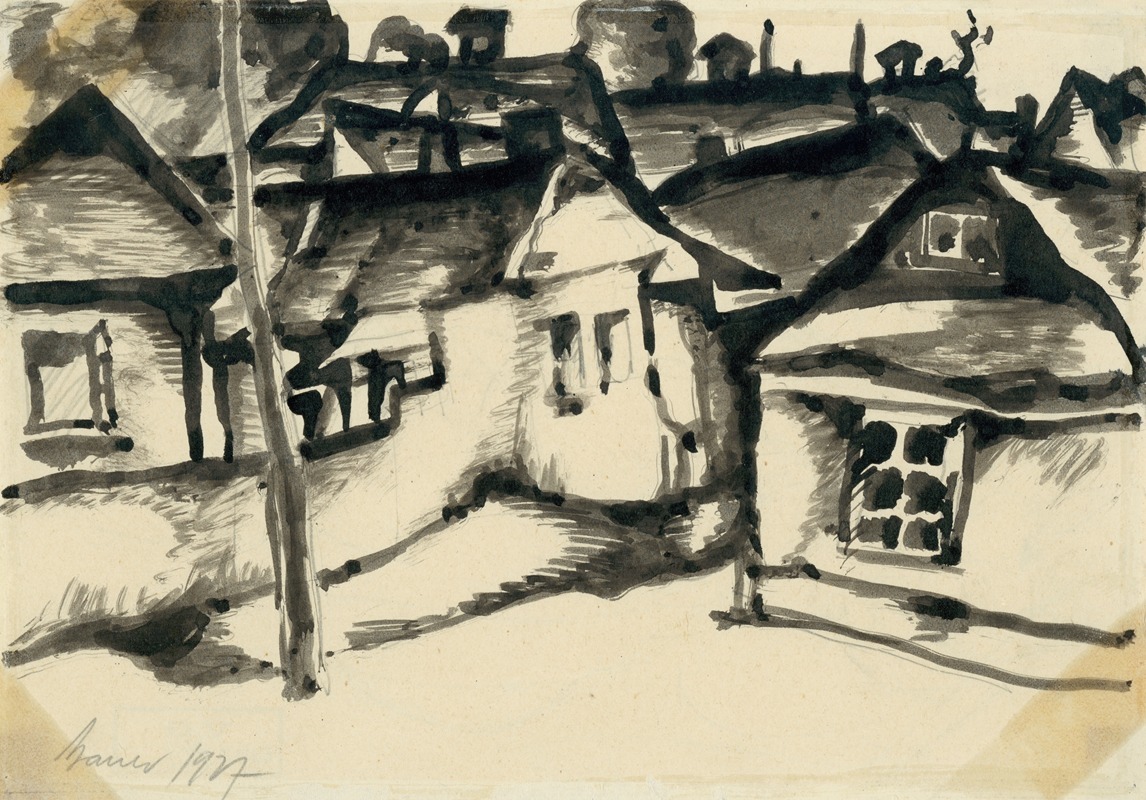 Skupina domčekov by Константин Баур, 1927 — digital art print download