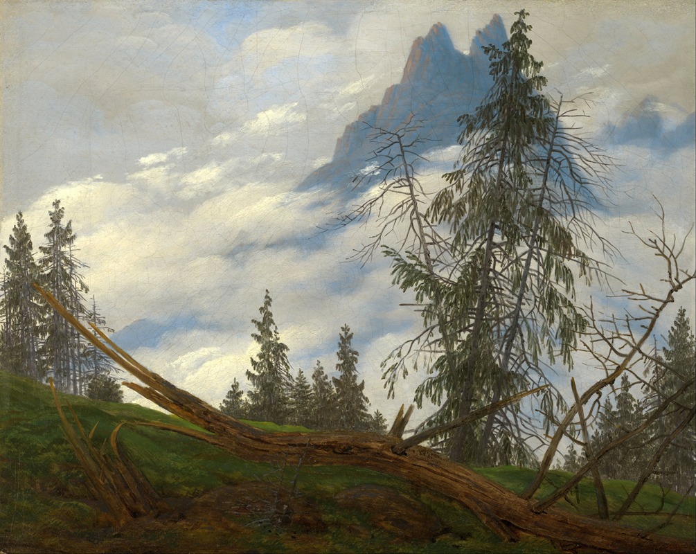Гора с плывущими облаками by Каспар Давид Фридрих — digital art print download