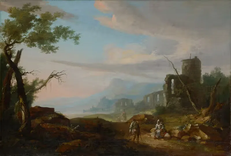Landscape with Ruins by Caspar Wolf, 1769 — digital art print download