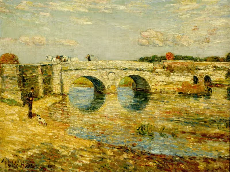Bridge Over the Stour by Childe Hassam — digital art print download