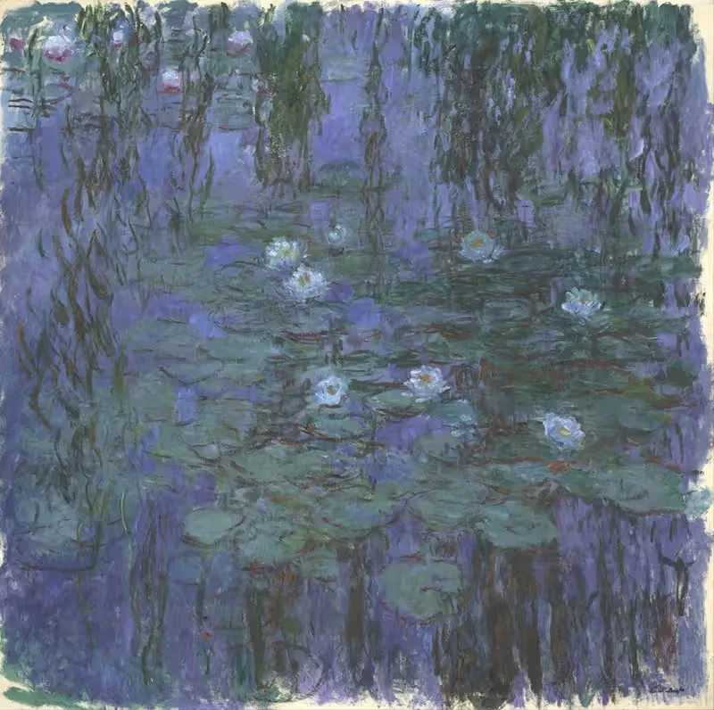 Голубые водяные лилии by Клод Моне, 1916 - 1919 — digital art print download