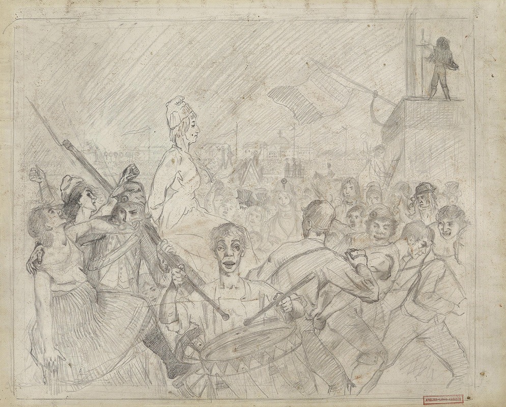 Marie Antoinette Vorzeichnung — Lovis Corinth