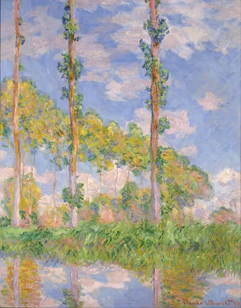 Poplars in the Sun by Claude Monet, 1891 — digital art print download