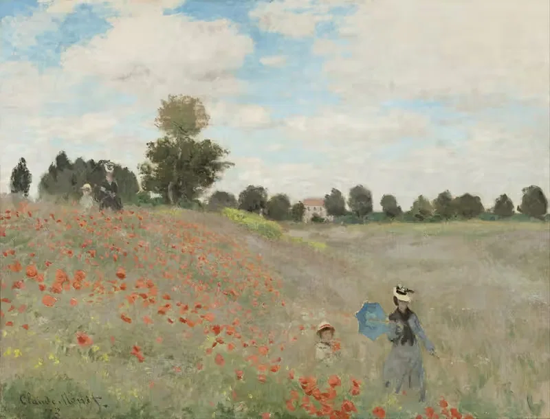 Poppy Field by Claude Monet, 1881 — digital art print download